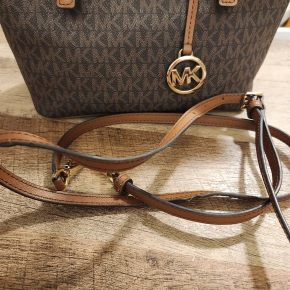 Michael Kors Dark Brown Signature Tote - Picture 3 of 16